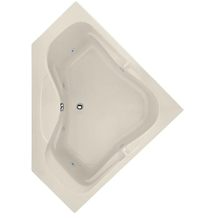 Whirlpool Tub Designer Collection Lara 60 x 60 x 19 Inch Biscuit Corner