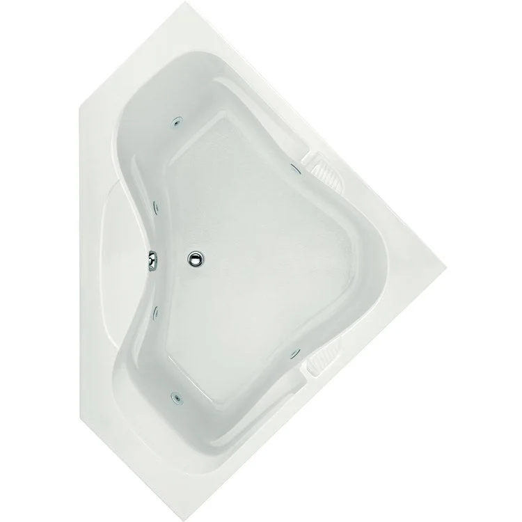 Whirlpool Tub Designer Collection Lara 60 x 60 x 19 Inch White Corner