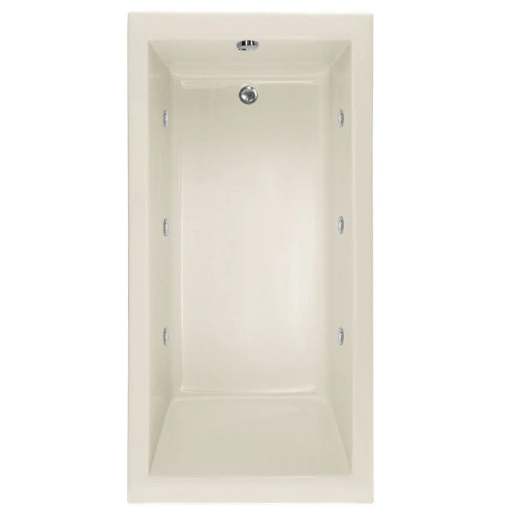 Whirlpool Tub Studio Collection Lindsey 60 x 32 x 20 Inch Drop-In End Drain Biscuit Rectangle