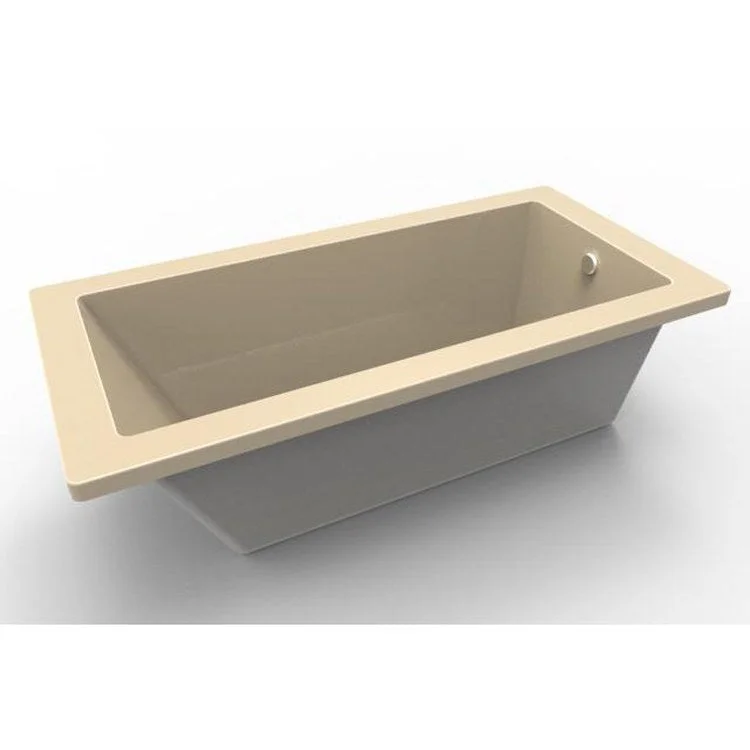 Whirlpool Tub Studio Collection Lindsey 60 x 32 x 20 Inch Drop-In End Drain Bone Rectangle