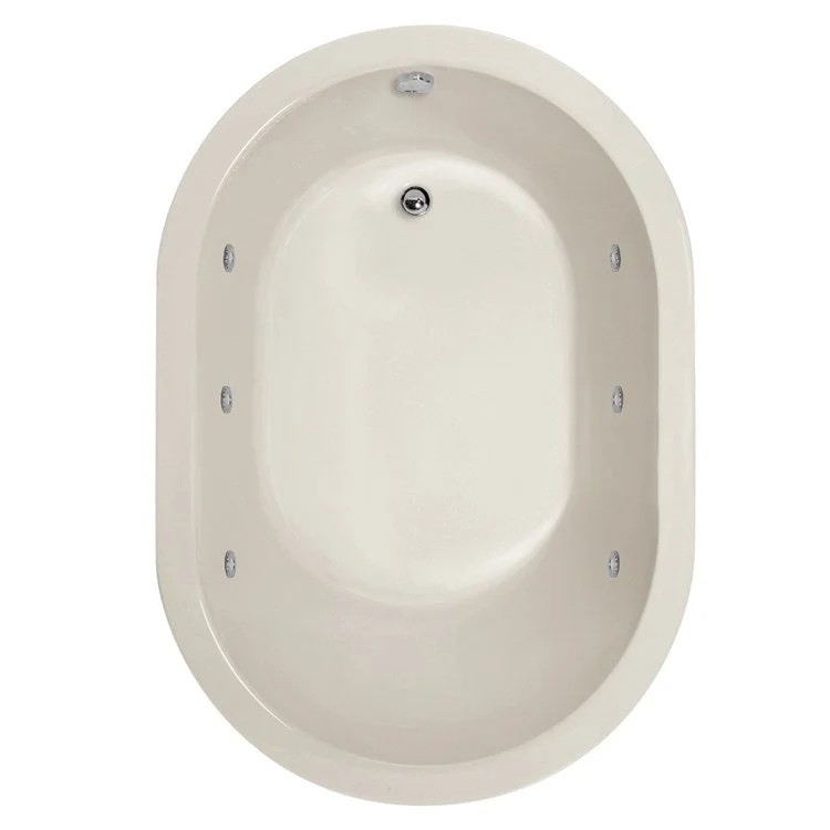 Whirlpool Tub Designer Collection Malia 60 x 32 x 21 Inch Drop-In End Drain Bone Oval