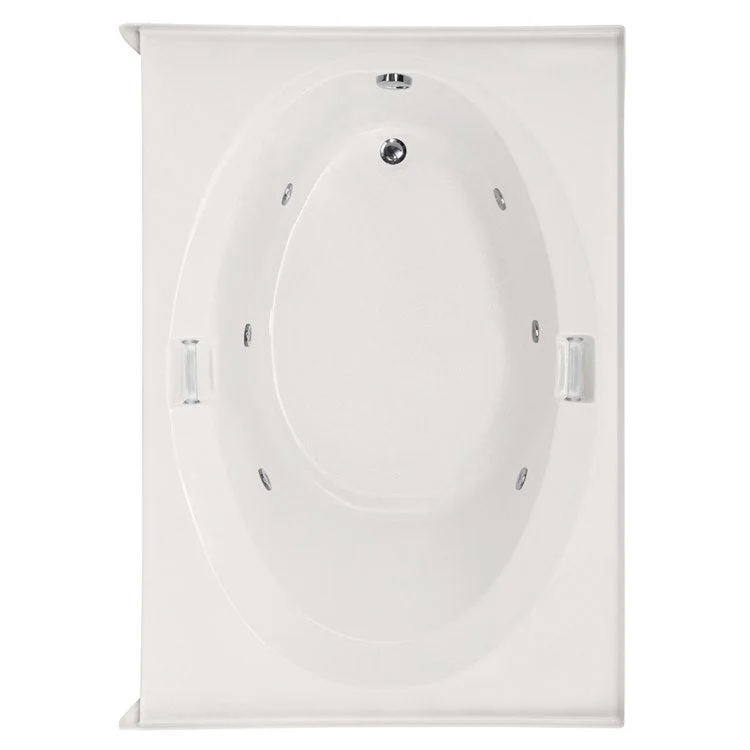 Whirlpool Tub Studio Collection Marie 60 x 42 x 20 Inch Alcove Left Hand Drain White Rectangle