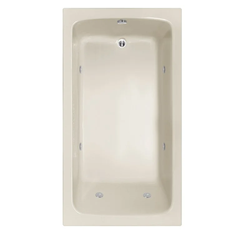 Whirlpool Tub Designer Collection Melissa 66 x 36 x 20 Inch Drop-In End Drain Biscuit Rectangle