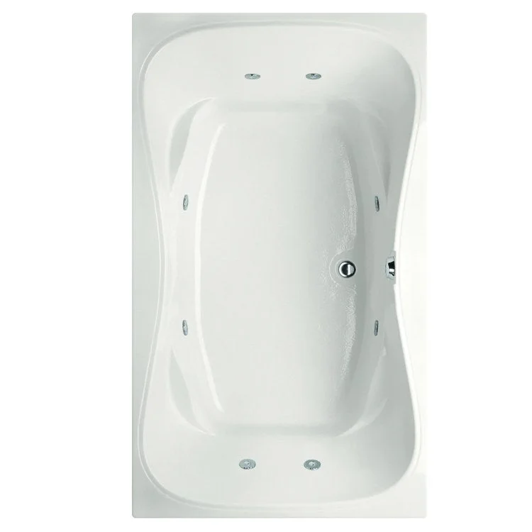 Whirlpool Tub Designer Collection Monterey 60 x 42 x 24 Inch Drop-In Center Drain White Rectangle