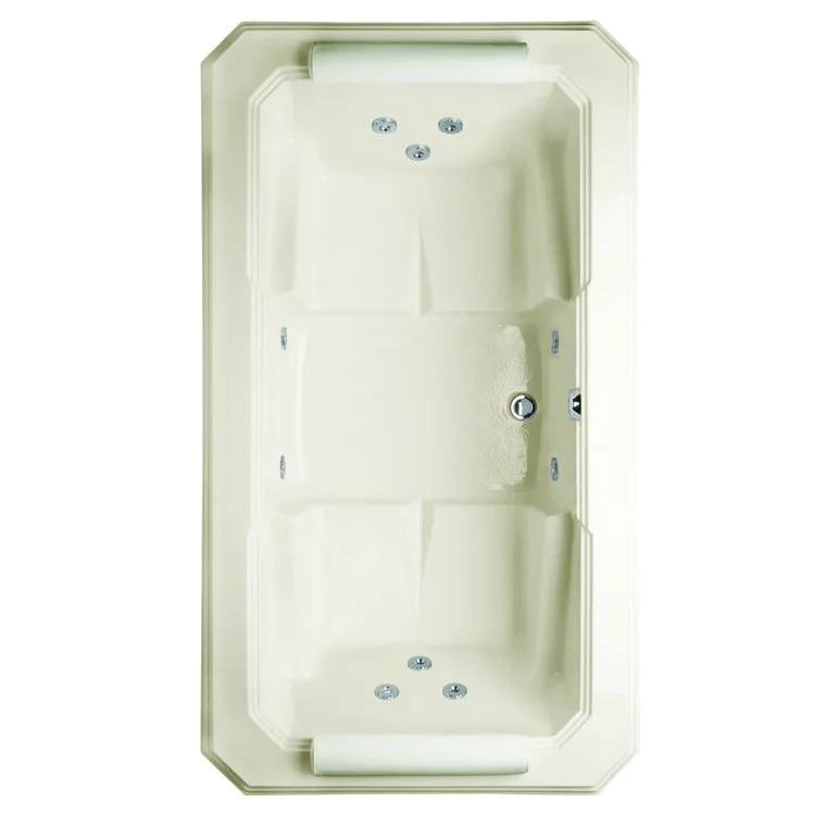 Whirlpool Tub Designer Collection Mystique 78 x 44 x 22 Inch Drop-In Biscuit Rectangle