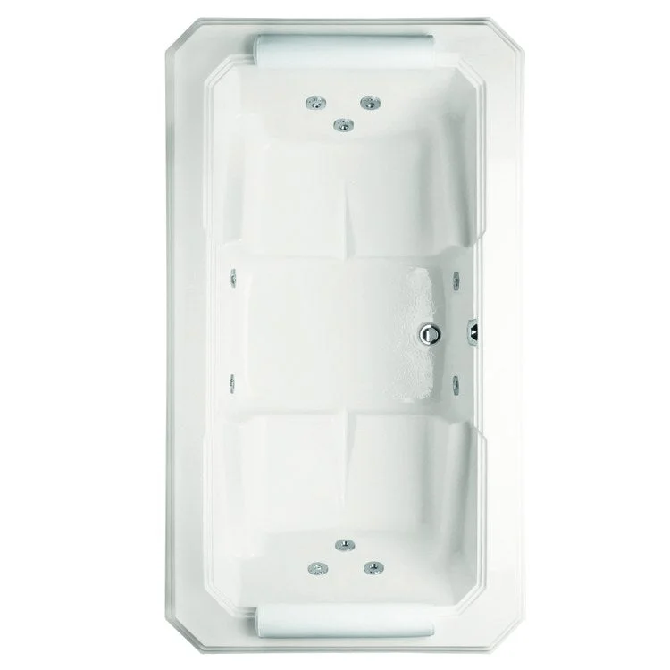 Whirlpool Tub Designer Collection Mystique 78 x 44 x 22 Inch Drop-In White Rectangle