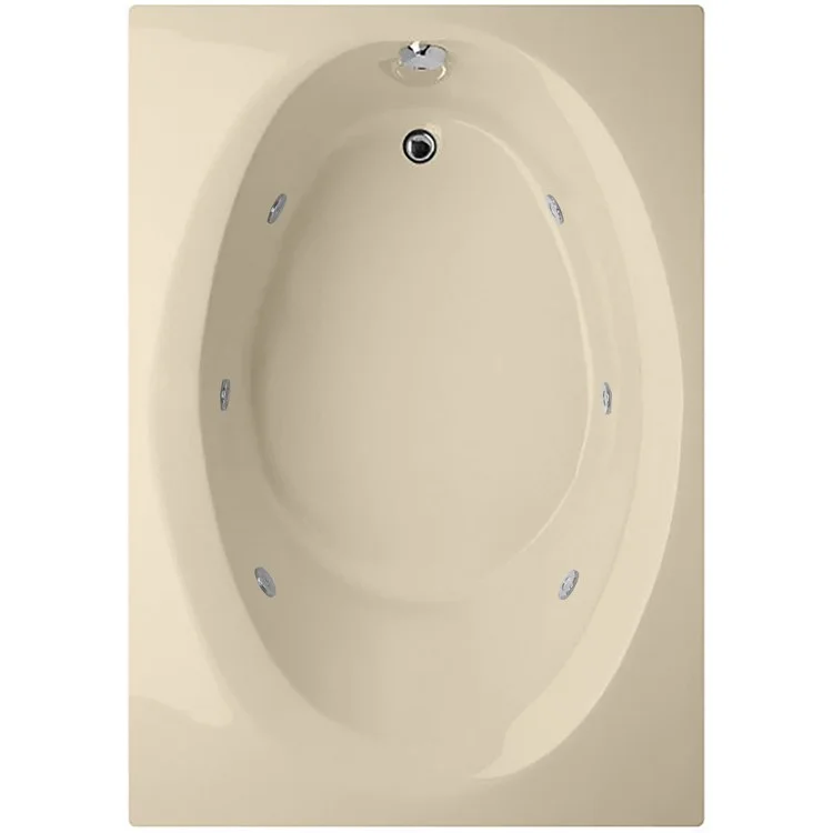 Whirlpool Tub Designer Collection Ovation 60 x 42 x 20 Inch Drop-In End Drain Bone Oval