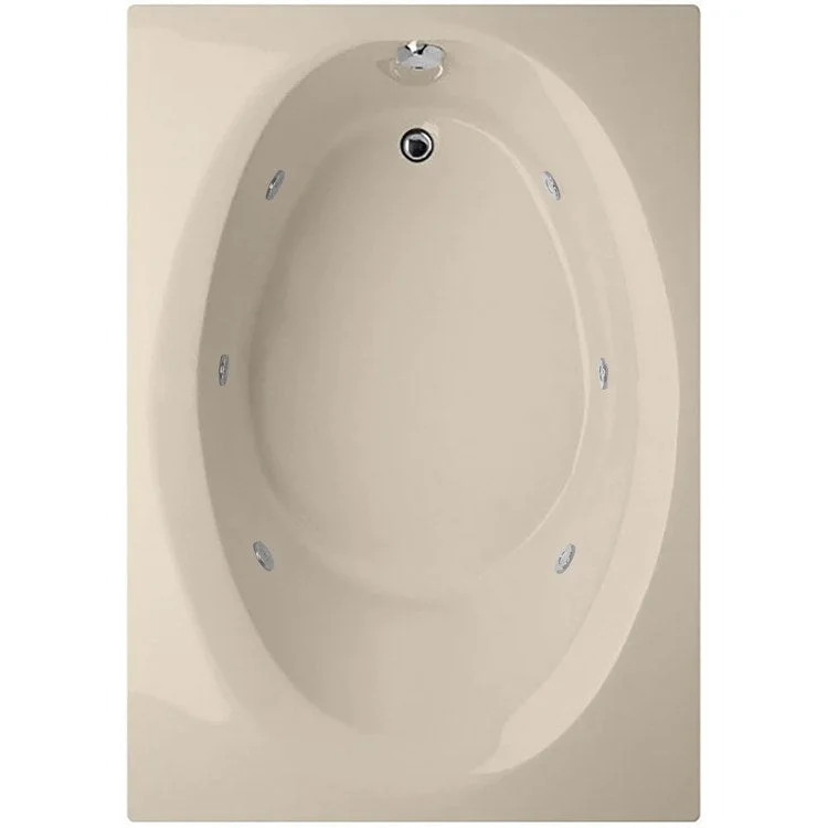 Whirlpool Tub Designer Collection Ovation 84 x 42 x 21 Inch Drop-In Center Drain Almond Rectangle