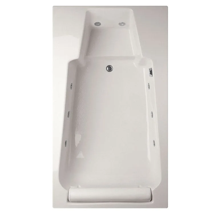 Whirlpool Tub Designer Collection Premier 74 x 42 x 20 Inch Drop-In End Drain White Rectangle