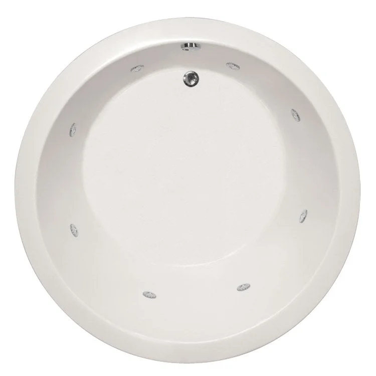 Whirlpool Tub Designer Collection Redondo 60 x 60 x 20 Inch Drop-In End Drain White Circular