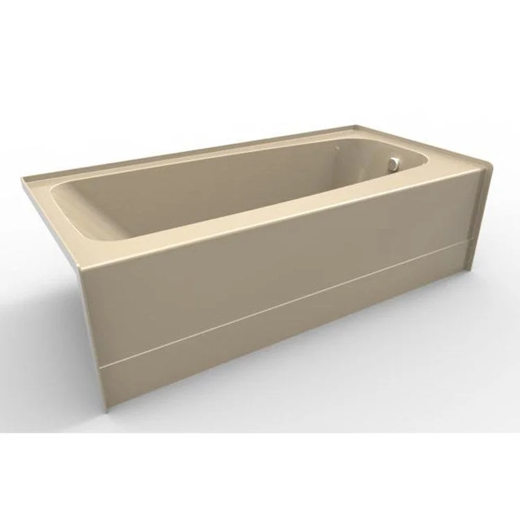 Whirlpool Tub Studio Collection Regan 60 x 32 x 18 Inch Alcove Left Hand Drain Bone Rectangle