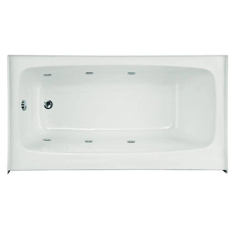 Whirlpool Tub Studio Collection Regan 60 x 36 x 18 Inch Alcove Left Hand Drain White Rectangle