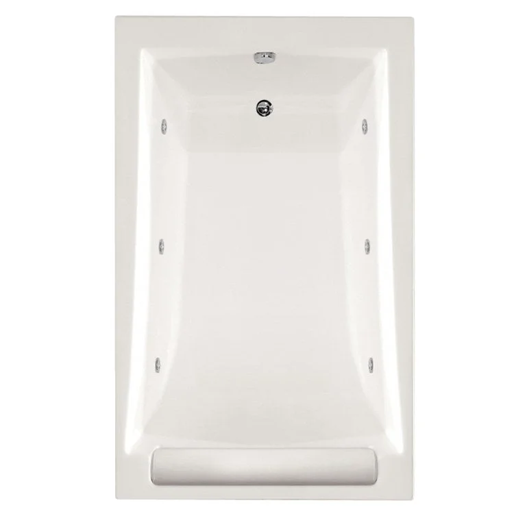 Whirlpool Tub Designer Collection Regal 70 x 43 x 19 Inch Drop-In End Drain White Rectangle