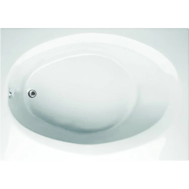 Whirlpool Tub Ston Collection Ruby 60 x 36 x 19 Inch Drop-In End Drain White Rectangle