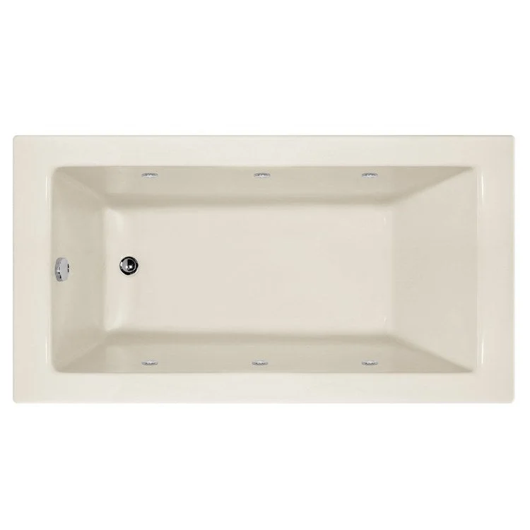 Whirlpool Tub Studio Collection Shannon 60 x 30 x 20 Inch Alcove Left Hand Drain Biscuit Rectangle