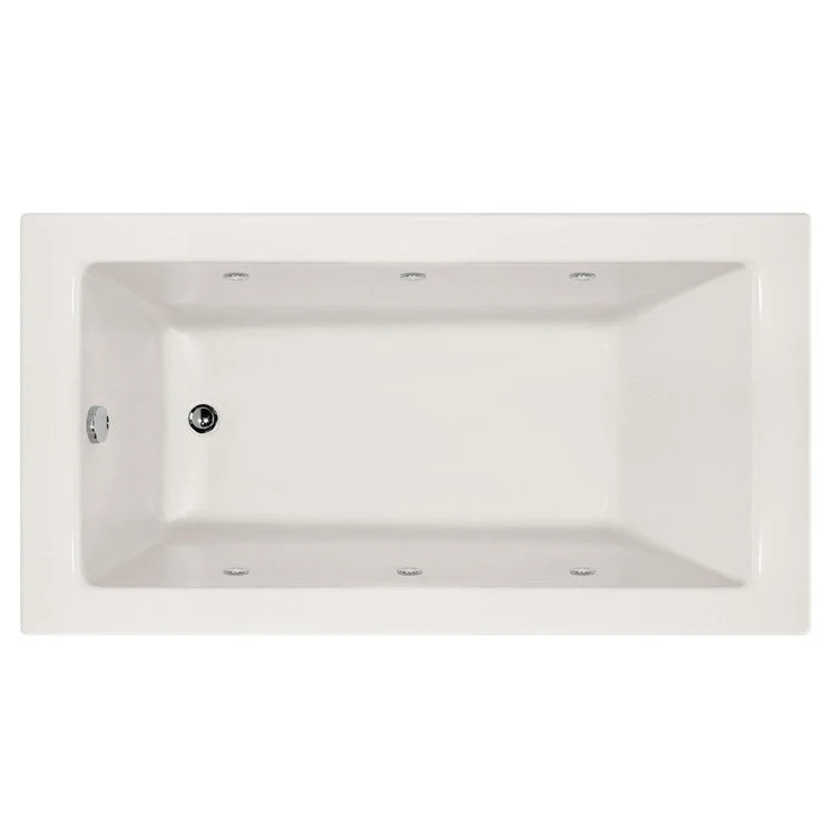 Whirlpool Tub Studio Collection Shannon 66 x 32 x 20 Inch Alcove Left Hand Drain White Rectangle