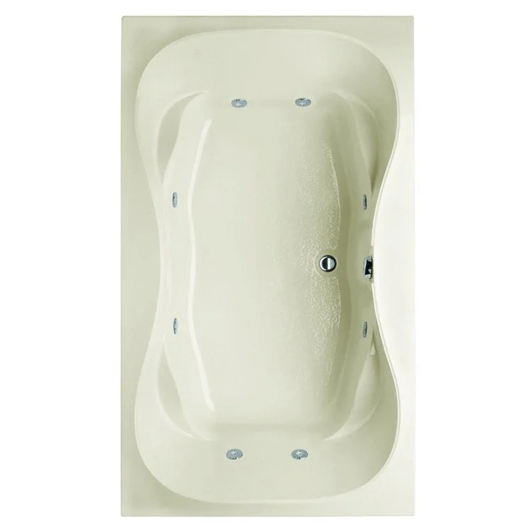 Whirlpool Tub Studio Collection Studio 60 x 42 x 20 Inch Drop-In Side Center Drain Biscuit Rectangle