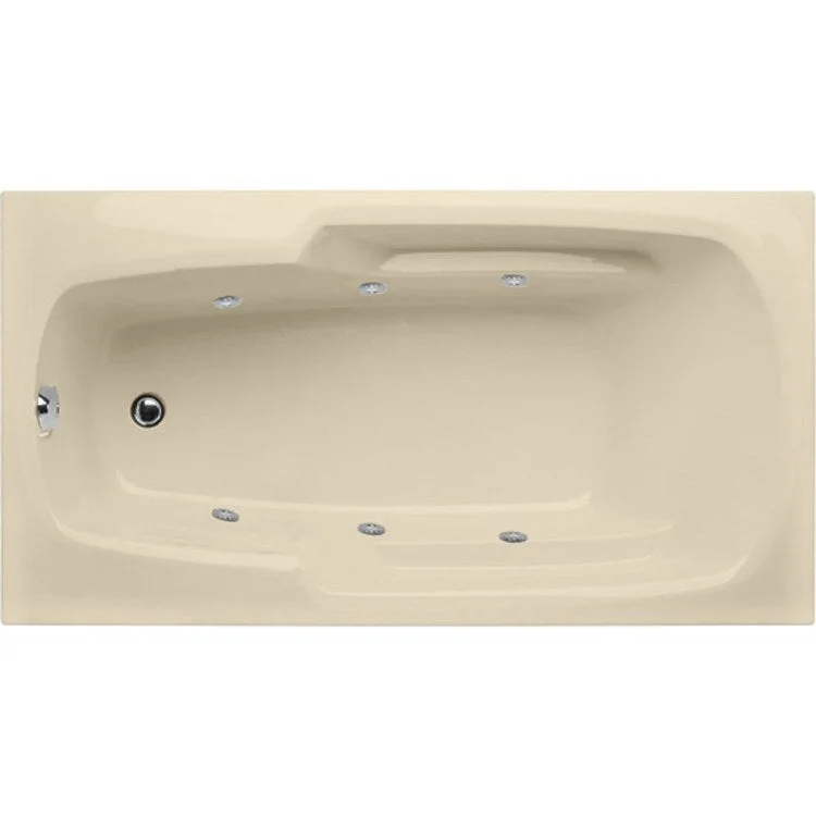 Whirlpool Tub Designer Collection Solo 54 x 30 x 19 Inch Drop-In End Drain Bone Rectangle