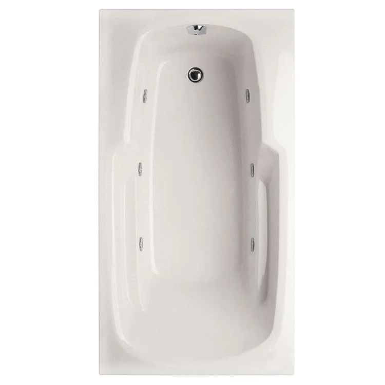 Whirlpool Tub Designer Collection Solo 60 x 36 x 19 Inch Drop-In End Drain White Rectangle