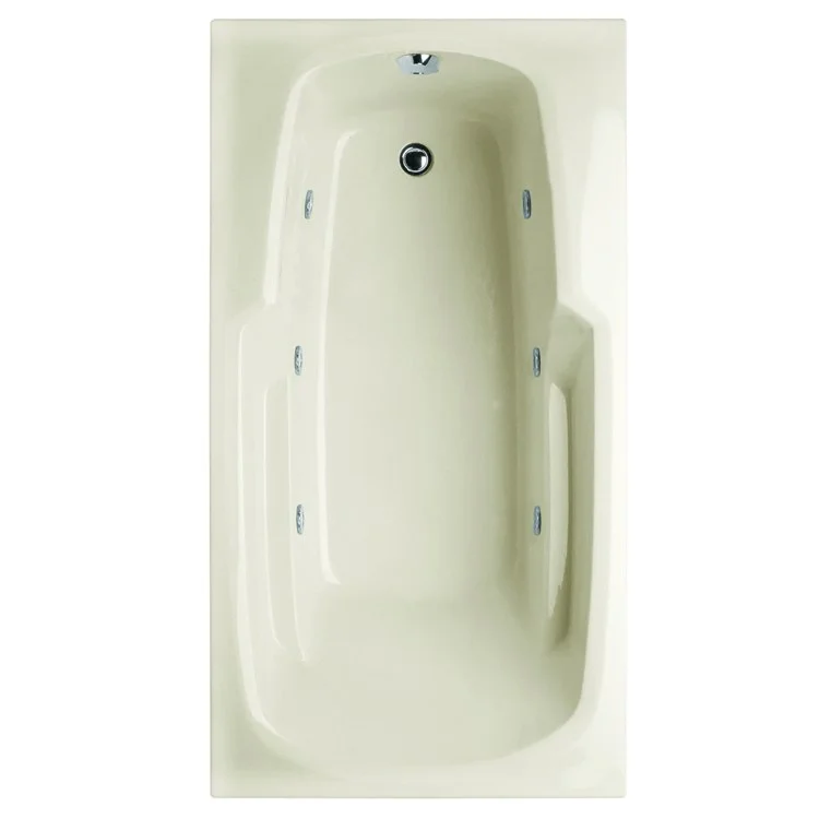 Whirlpool Tub Designer Collection Solo 66 x 30 x 19 Inch Drop-In End Drain Biscuit Rectangle