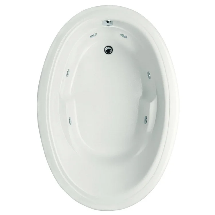 Whirlpool Tub Studio Collection Studio 60 x 42 x 20 Inch Drop-In End Drain White Oval