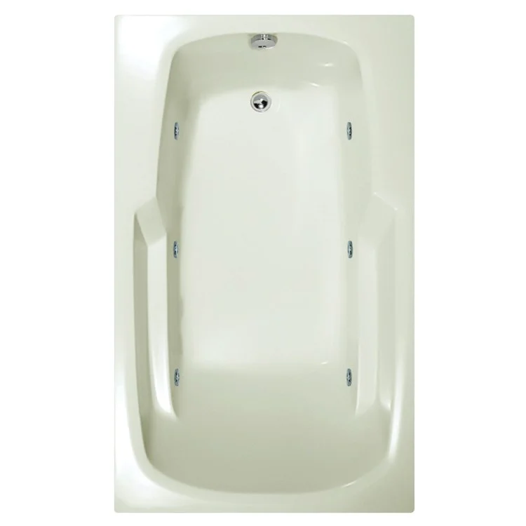 Whirlpool Tub Studio Collection Studio 60 x 36 x 19 Inch Drop-In End Drain Biscuit Rectangle