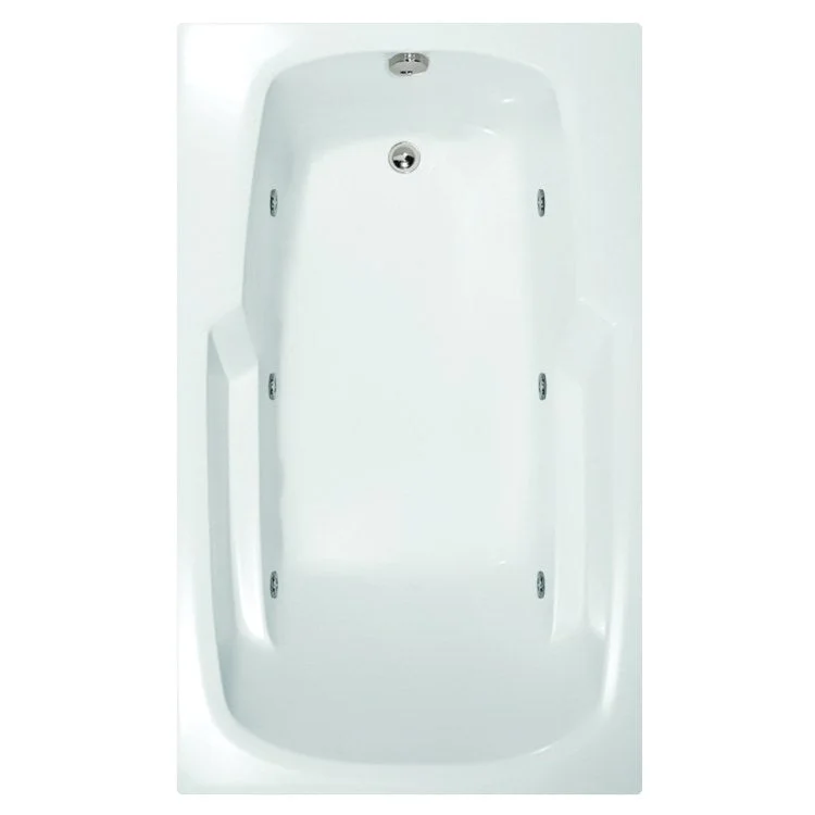 Whirlpool Tub Studio Collection Studio 60 x 36 x 19 Inch Drop-In End Drain White Rectangle