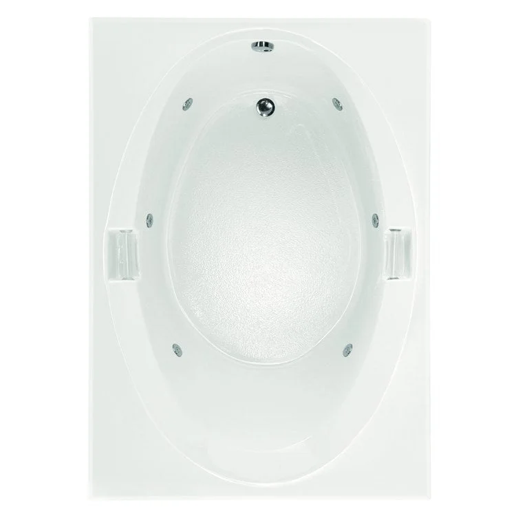 Whirlpool Tub Studio Collection Studio 60 x 42 x 20 Inch Drop-In End Drain White Rectangle