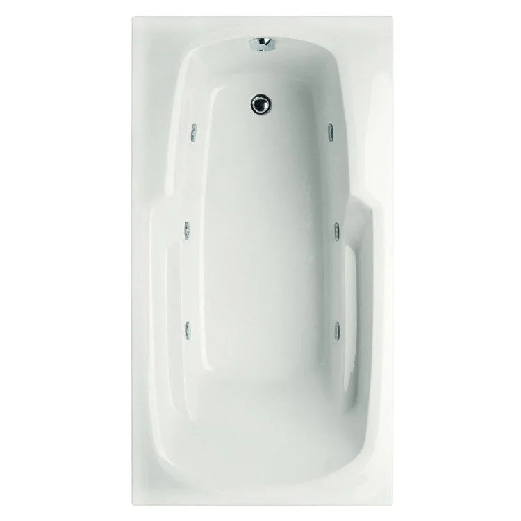 Whirlpool Tub Studio Collection Studio 72 x 36 x 19 Inch Drop-In End Drain White Rectangle