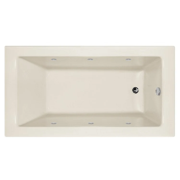 Whirlpool Tub Designer Collection Sydney 60 x 30 x 20 Inch Alcove Right Hand Drain Biscuit Rectangle