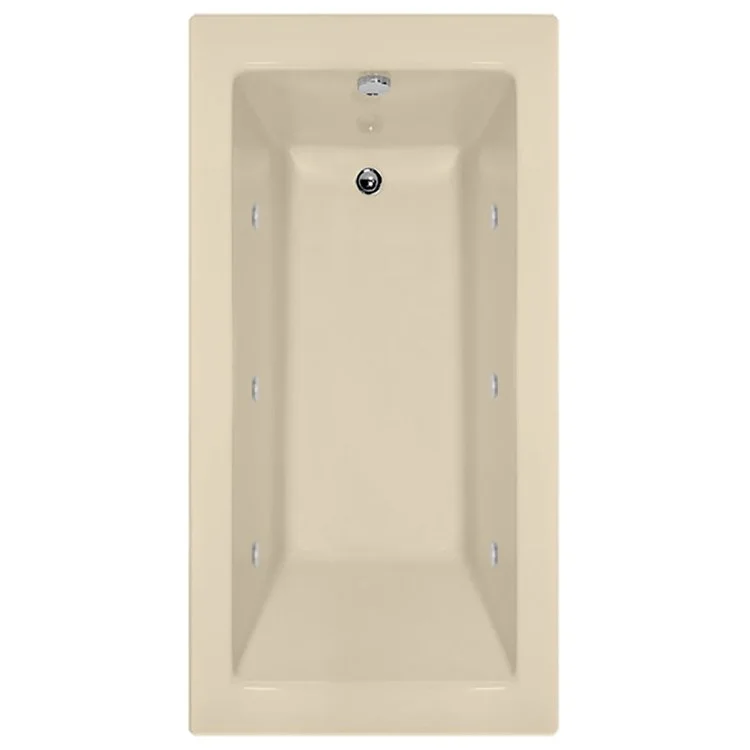 Whirlpool Tub Designer Collection Sydney 60 x 30 x 20 Inch Alcove Right Hand Drain Bone Rectangle