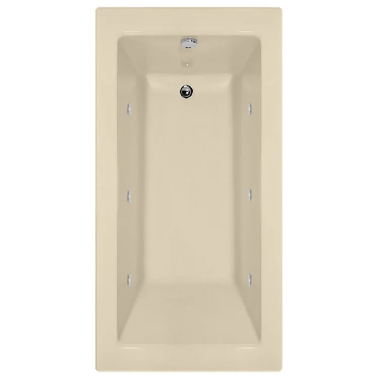 Whirlpool Tub Designer Collection Sydney 60 x 32 x 20 Inch Alcove Right Hand Drain Bone Rectangle