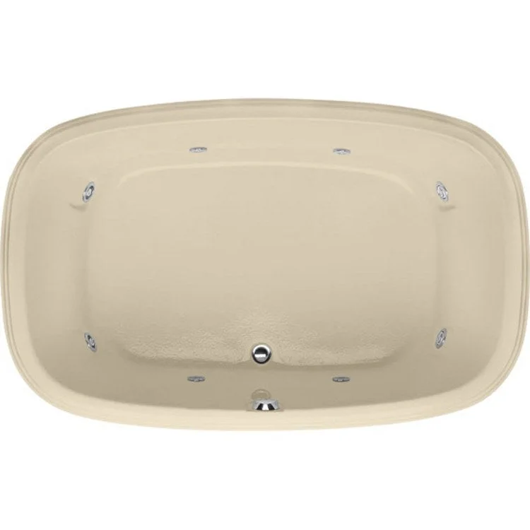 Whirlpool Tub Designer Collection Sylvia 60 x 38 x 22 Inch Alcove Side Center Drain Bone Rectangle