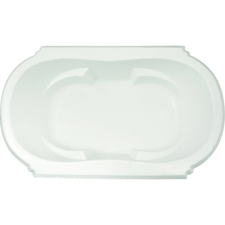 Whirlpool Tub Ston Collection Topaz 74 x 45 x 24 Inch Drop-In White Oval