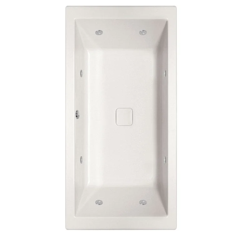 Whirlpool Tub Designer Collection Versailles 72 x 42 x 20 Inch Drop-In Center Drain White Rectangle