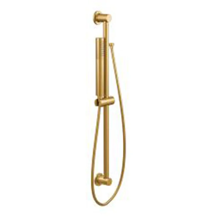 Handshower Set Level Wand Brushed Gold 1 Function 1.75 Gallons per Minute 30IN Slide Bar with Push Button Height Selection