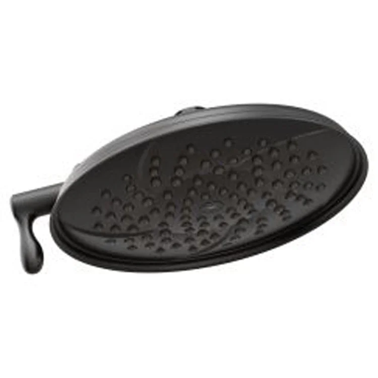 Showerhead Isabel 2 Function Eco-Performance Matte Black 8-1/2 Inch 1.75 Gallons per Minute Rainshower Concentrated Rinse