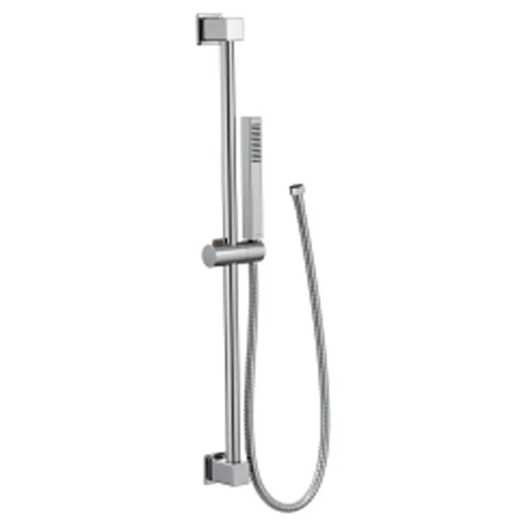 Handshower Set Eco-Performance Chrome 1 Function 1.75 Gallons per Minute 30 Inch Slide Bar with Push Button Height Selection