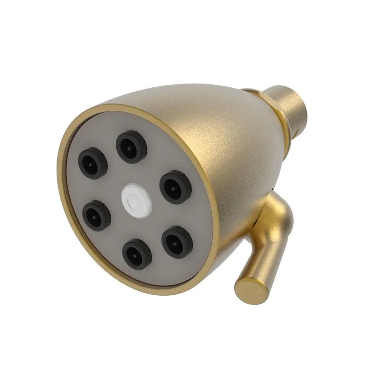 Showerhead Newport Bath 1 Function Satin Bronze PVD 2-13/16 Inch 1.8 Gallons per Minute 6-Nozzle Design with Side-Mounted Rotational Spray Control