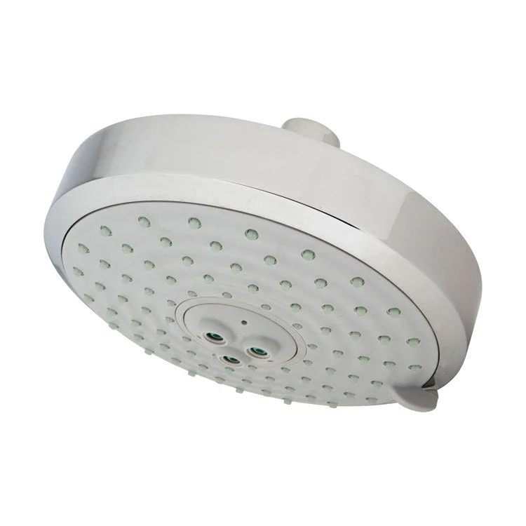 Showerhead Newport Bath 3 Function Aged Brass 5-15/16 Inch 1.8 Gallons per Minute Full/Message/Intense Turbo Spray