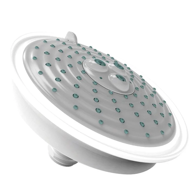 Showerhead Newport Bath 3 Function White 6-3/16 Inch 1.8 Gallons per Minute Refresh/Regenerate/Revitalize