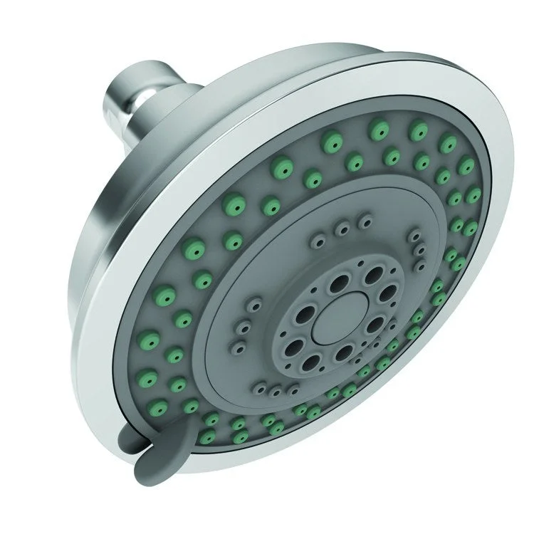 Showerhead Newport Bath 3 Function Polished Brass Uncoated Living 4-2/7 Inch 1.8 Gallons per Minute Spray/Rain/Massage