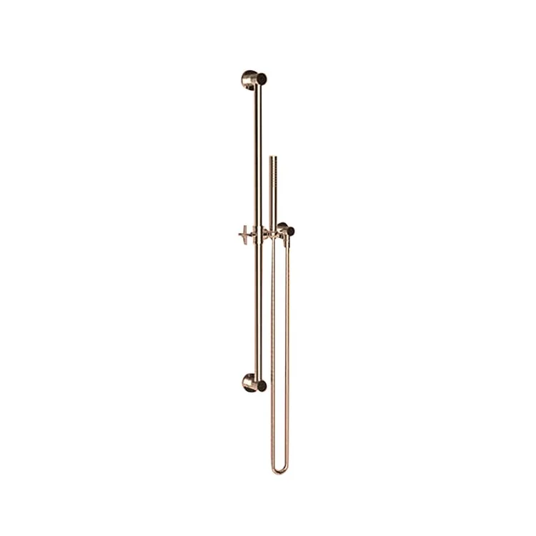 Handshower Set Tub and Shower Slidebar with Cross Handle Antique Copper 1 Function 1.8 Gallons per Minute