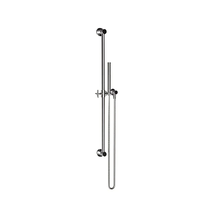 Handshower Set Tub and Shower Slidebar with Cross Handle Gun Metal 1 Function 1.8 Gallons per Minute