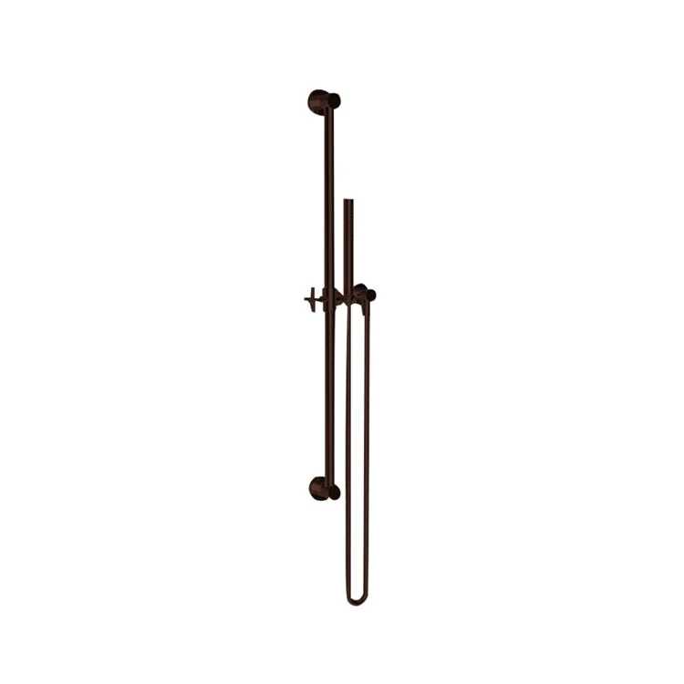 Handshower Set Tub and Shower Slidebar with Cross Handle Venetian Bronze 1 Function 1.8 Gallons per Minute