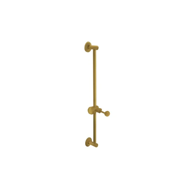 Slide Bar Tub and Shower Handshower 27 Inch Polished Brass Uncoated Living Brass Wall