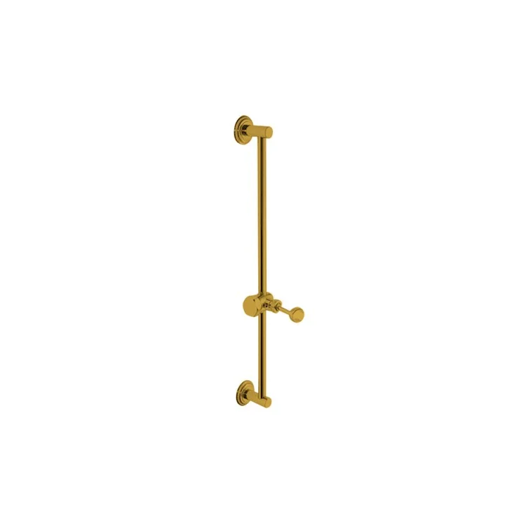 Slide Bar Tub and Shower Handshower 27 Inch Satin Gold PVD Brass Wall