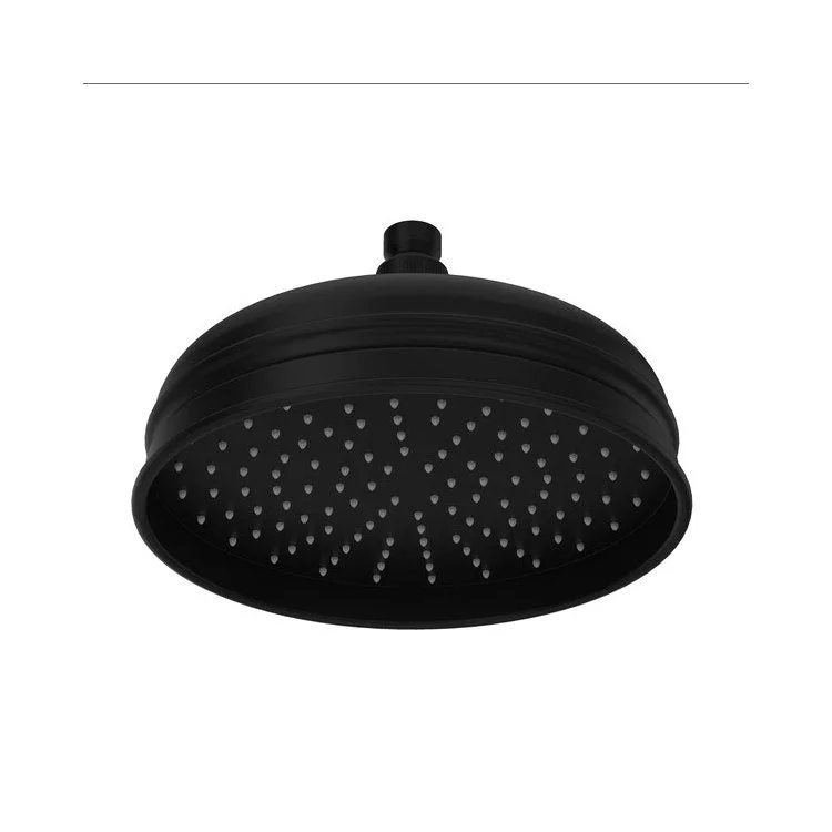 Showerhead Bordano 1 Function Anti-Calcium Matte Black 8 Inch 1.8 Gallons per Minute Rain