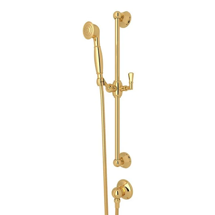 Handshower Set Palladian Italian Brass 1 Function 1.8 Gallons per Minute 23-13/16 Inch Brass Slide Bar