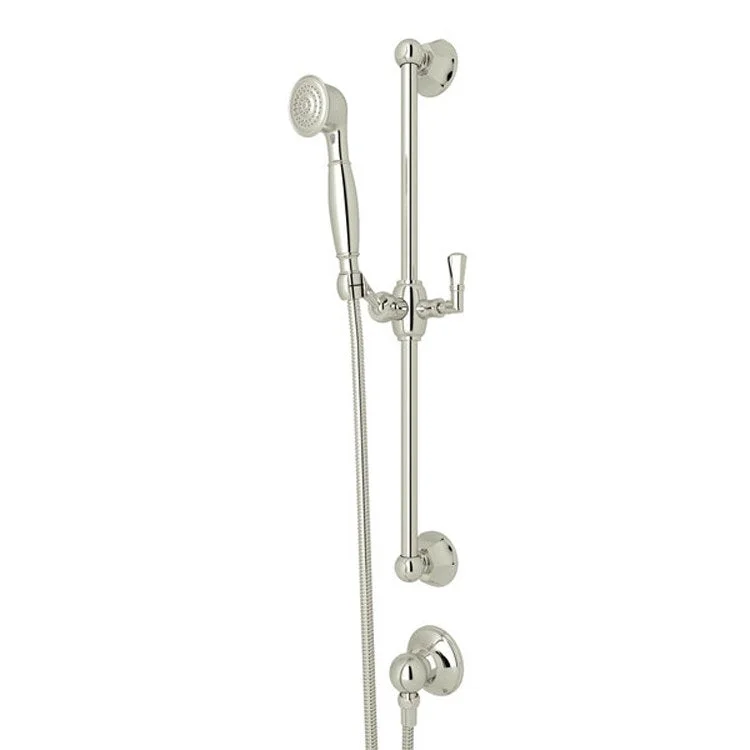 Handshower Set Palladian Polished Nickel 1 Function 1.8 Gallons per Minute 23-13/16 Inch Brass Slide Bar